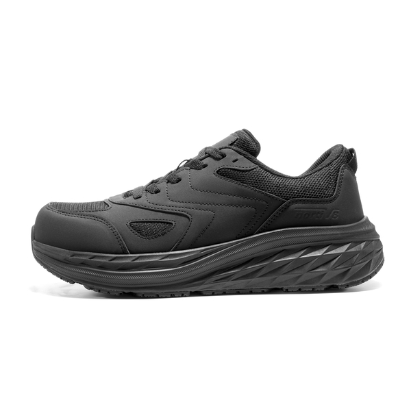 Men's Comfortable Steel Toe Work Shoes - BLACK - 6